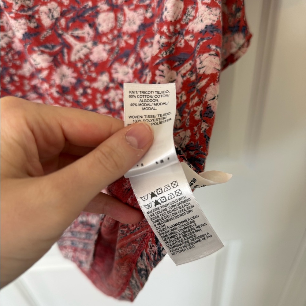 Lucky Brand Red Floral Blouse - Picture 5 of 5